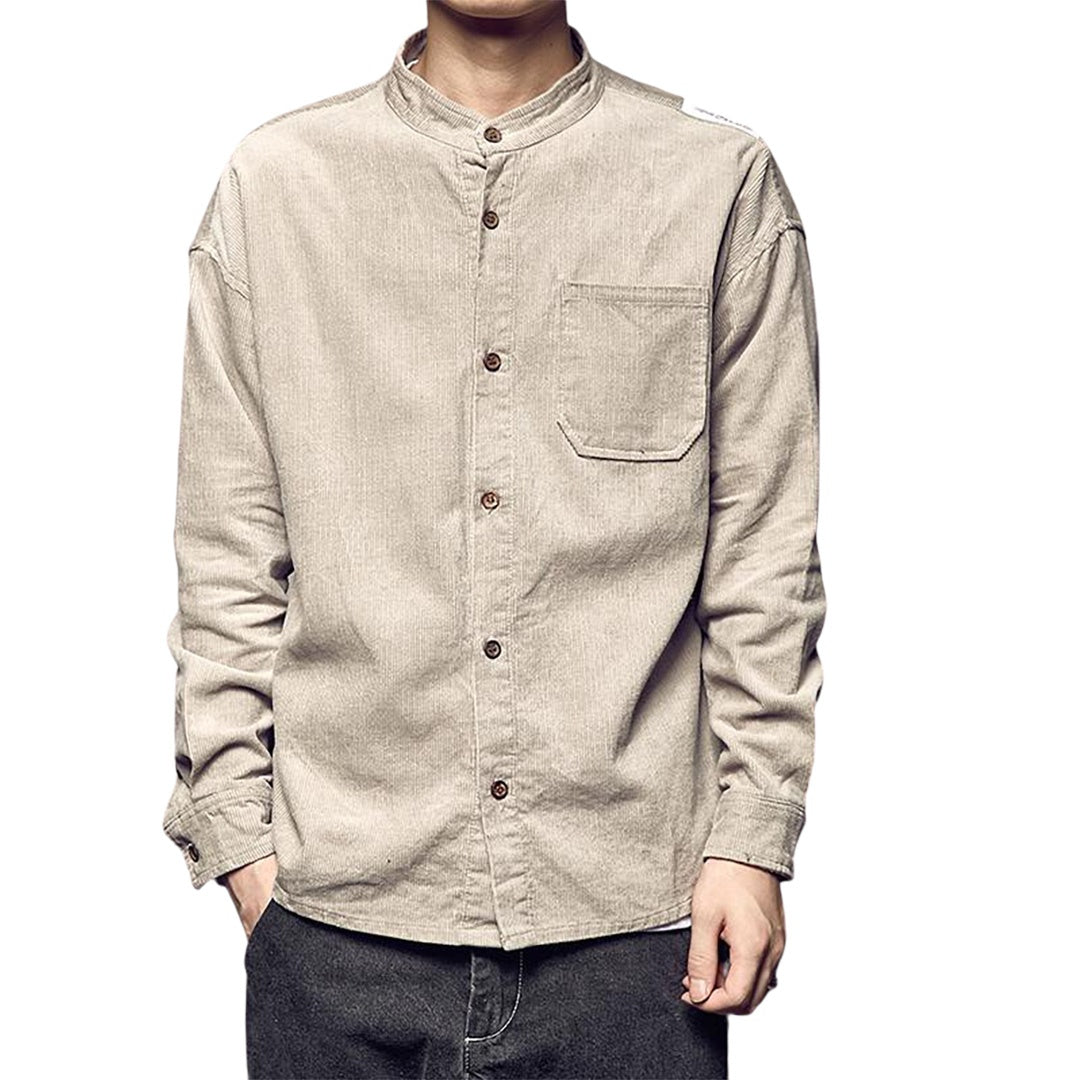 買い物サービス - Newtro Chinese neck cotton shirt - サイト無料