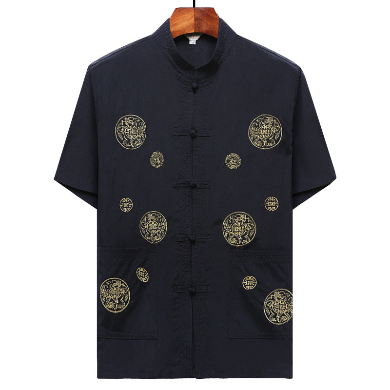 Traditional Mandarin Collar Shirt