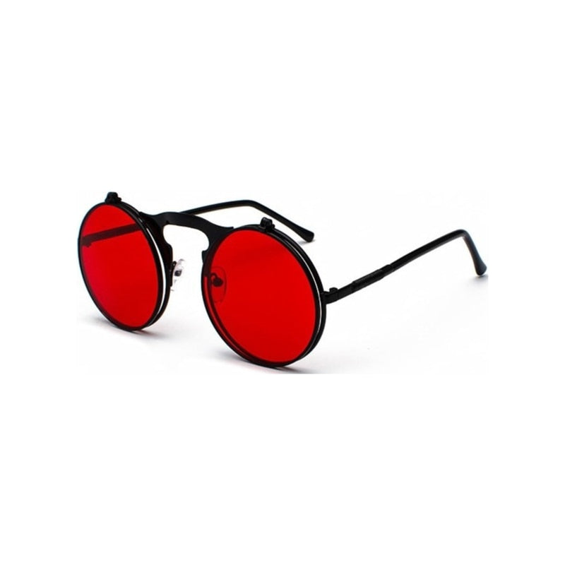 Vintage Round Flip-Up Sunglasses