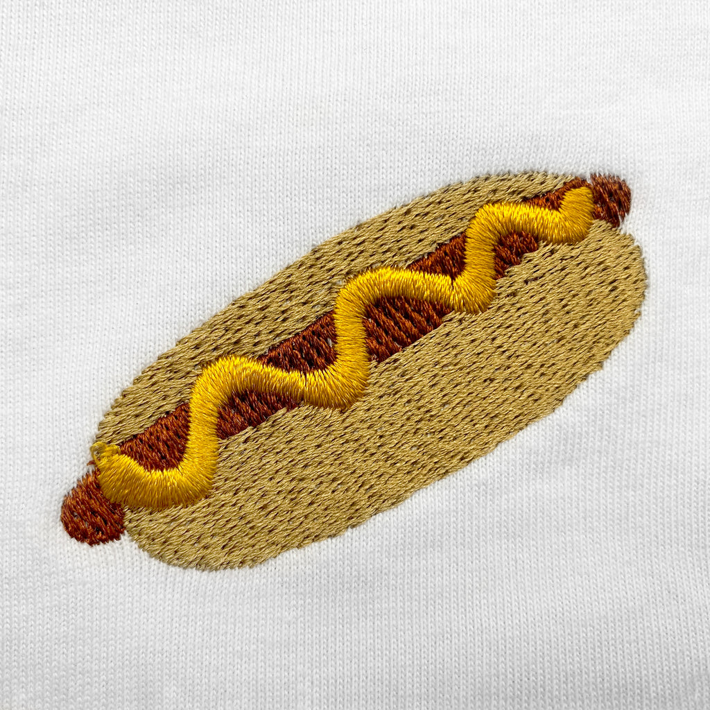 Hot Dog Embroidered T-Shirt