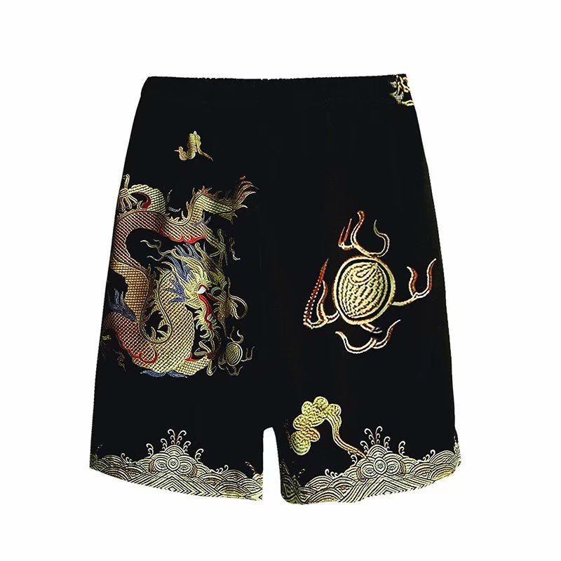 Dragon Patterned Shorts