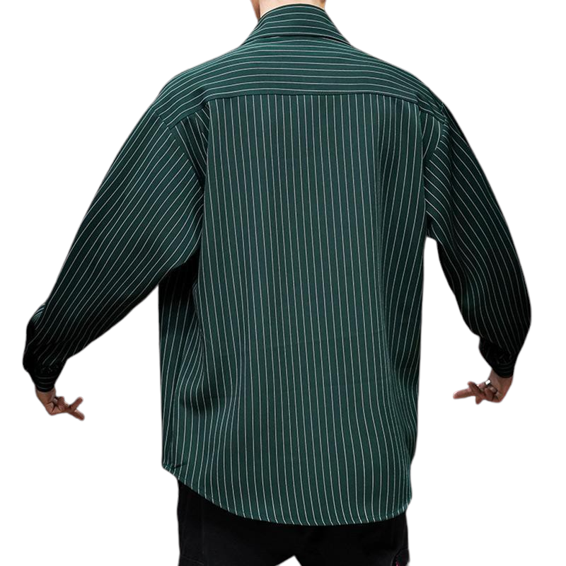 Pinstriped Button-Down Shirt