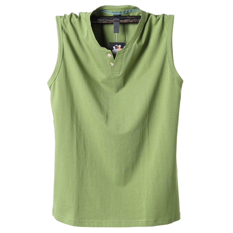 Loose Solid Color Sleeveless Shirt