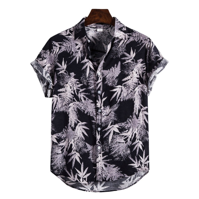Loose Hawaiian Button Shirt