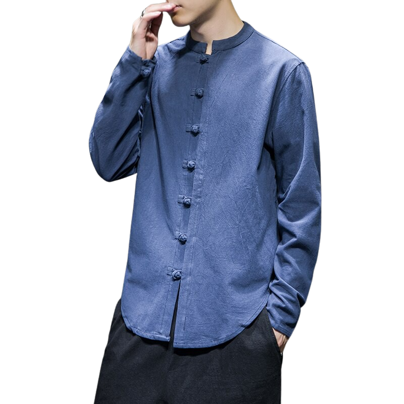 Solid Color Long Sleeve Buttoned Shirt