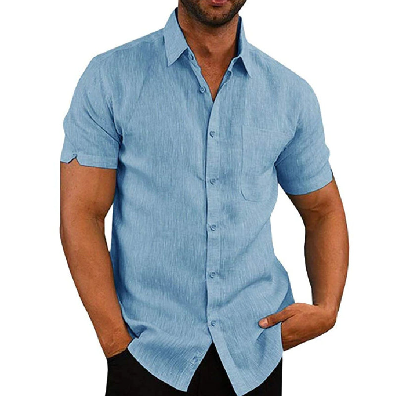 Short Sleeve Loose Button Shirt