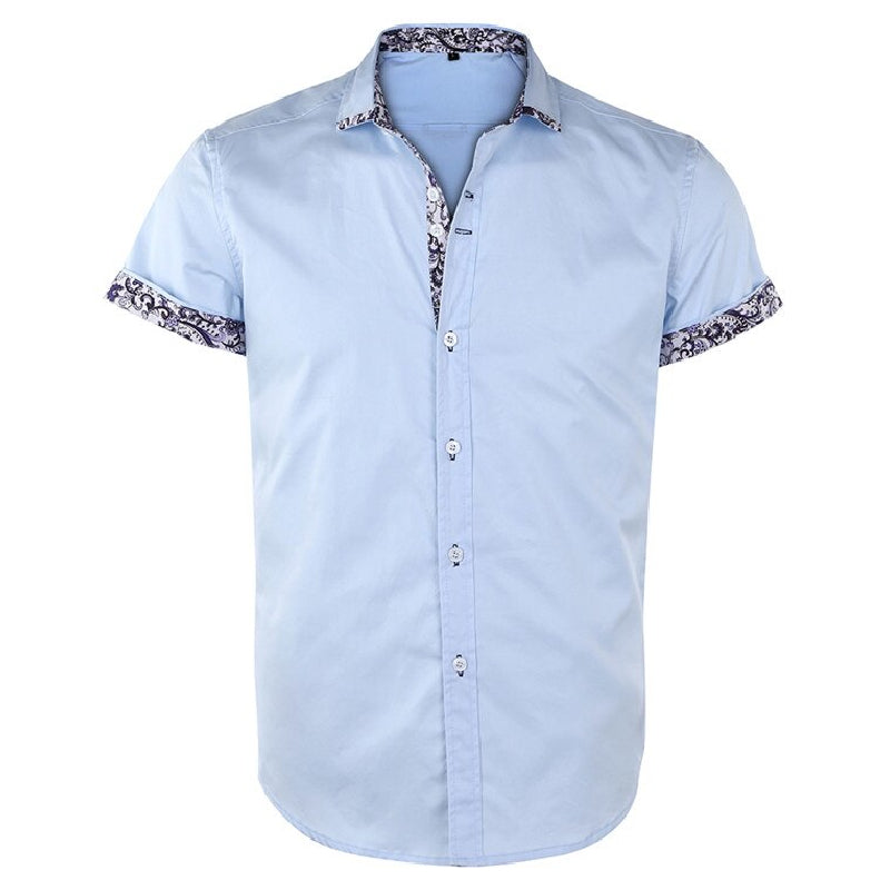 Short Sleeve Floral Print Button Shirt