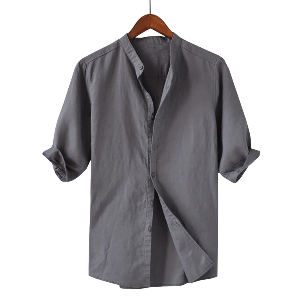 Basic Breathable Linen Blend Shirt