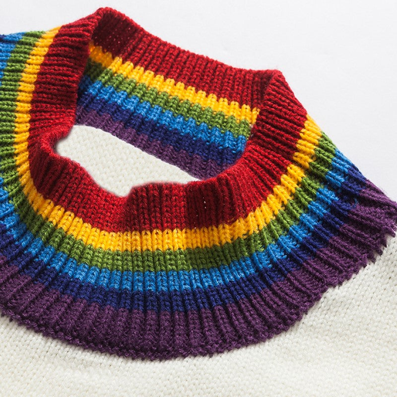 Rainbow Collar Sweater