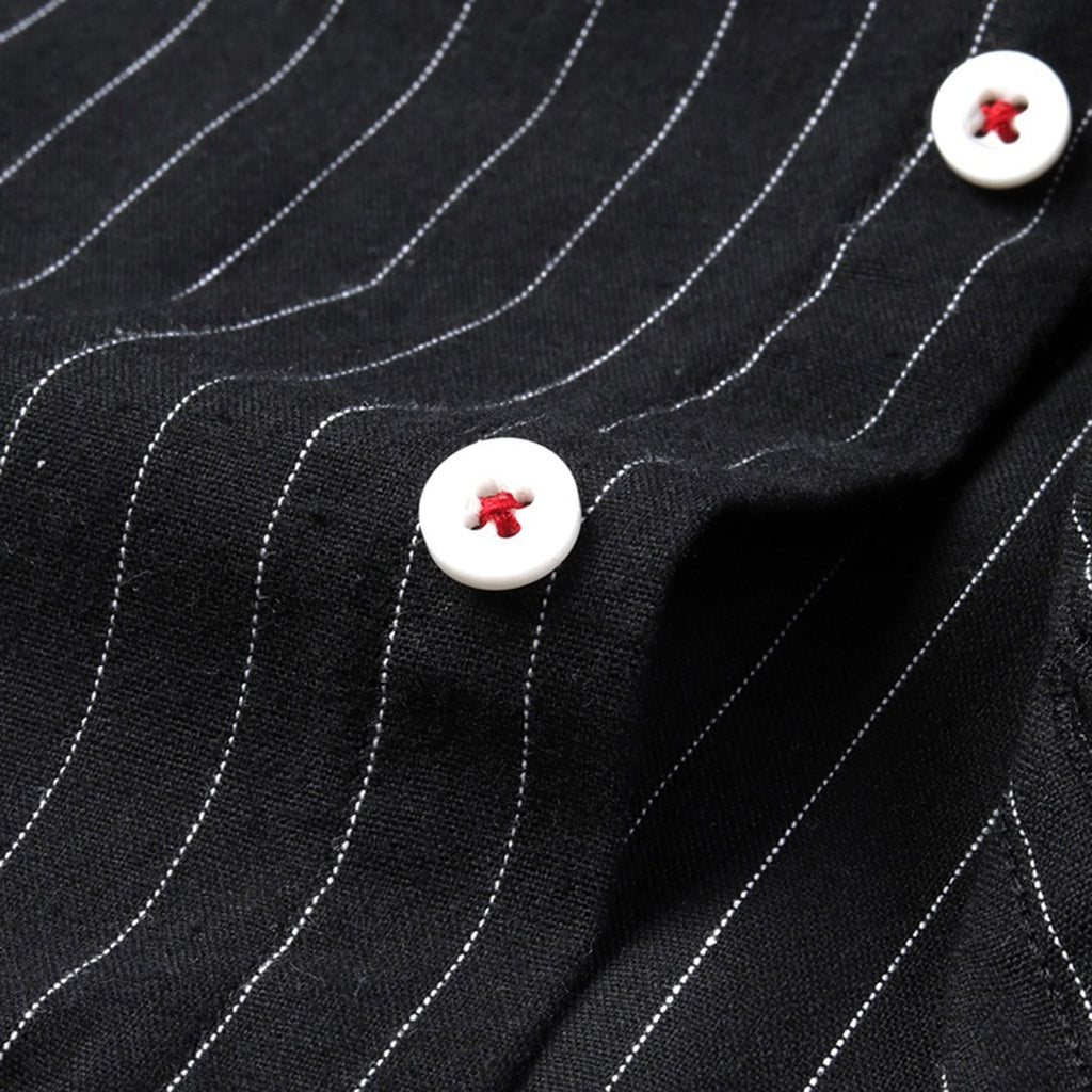 Pinstriped Oxford Button-Down Shirt