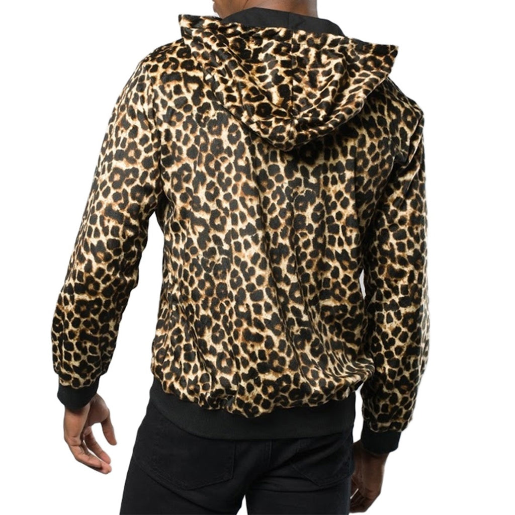 Leopard Zip-Up Hoodie
