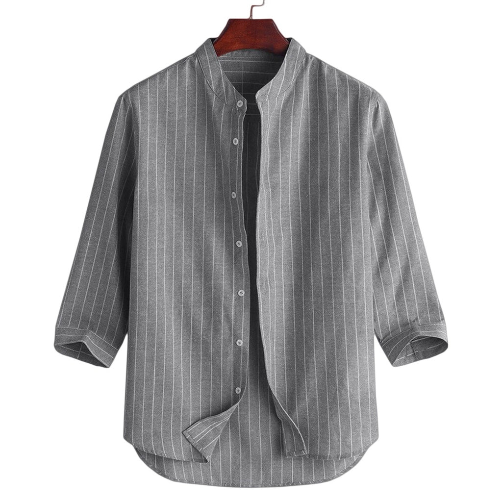 Linen Blend Button-Down Shirt