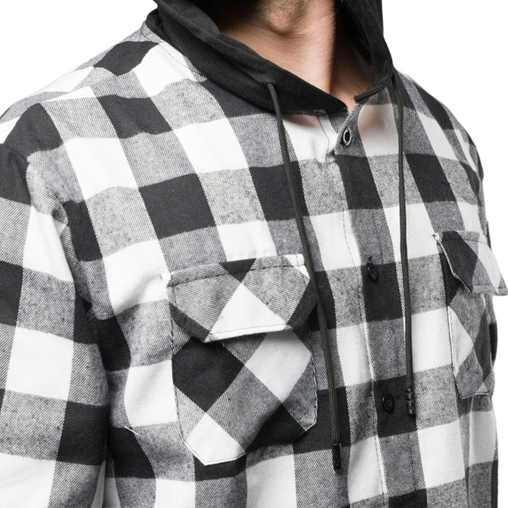 Hooded Plaid Shirt